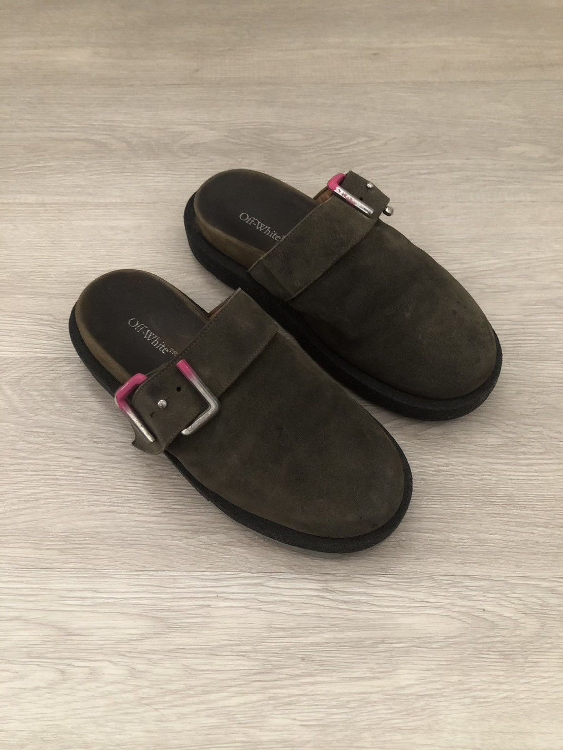 Off-White Off White Sponge Sol Suede Slide - Military Size US 10 / EU 43 - 1 Thumbnail