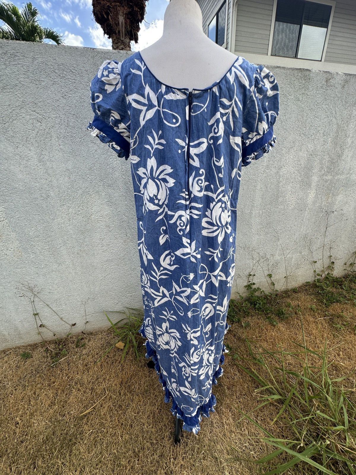 Reyn Spooner Alfred Shaheen Blue/White Hawaiian Women's M