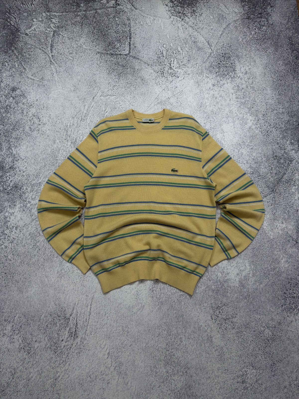 Lacoste VINTAGE CHEMISE LACOSTE STRIPED CREWNECK SWEATER Size US L / EU 52-54 / 3 - 1 Thumbnail
