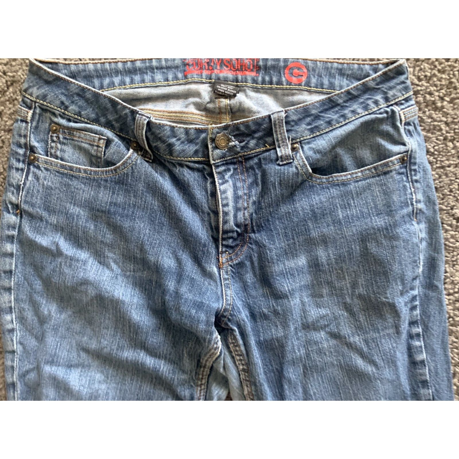 Denime SOHO Jeans Bootcut Dark Wash Denim Mid Rise Size 10 Women Size 32" / US 10 / IT 46 - 5 Thumbnail