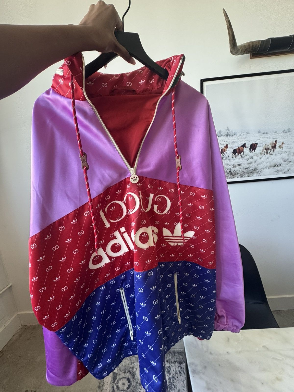 Adidas × Gucci Gucci x Adidas nylon jacket Size US XL / EU 56 / 4 - 3 Thumbnail