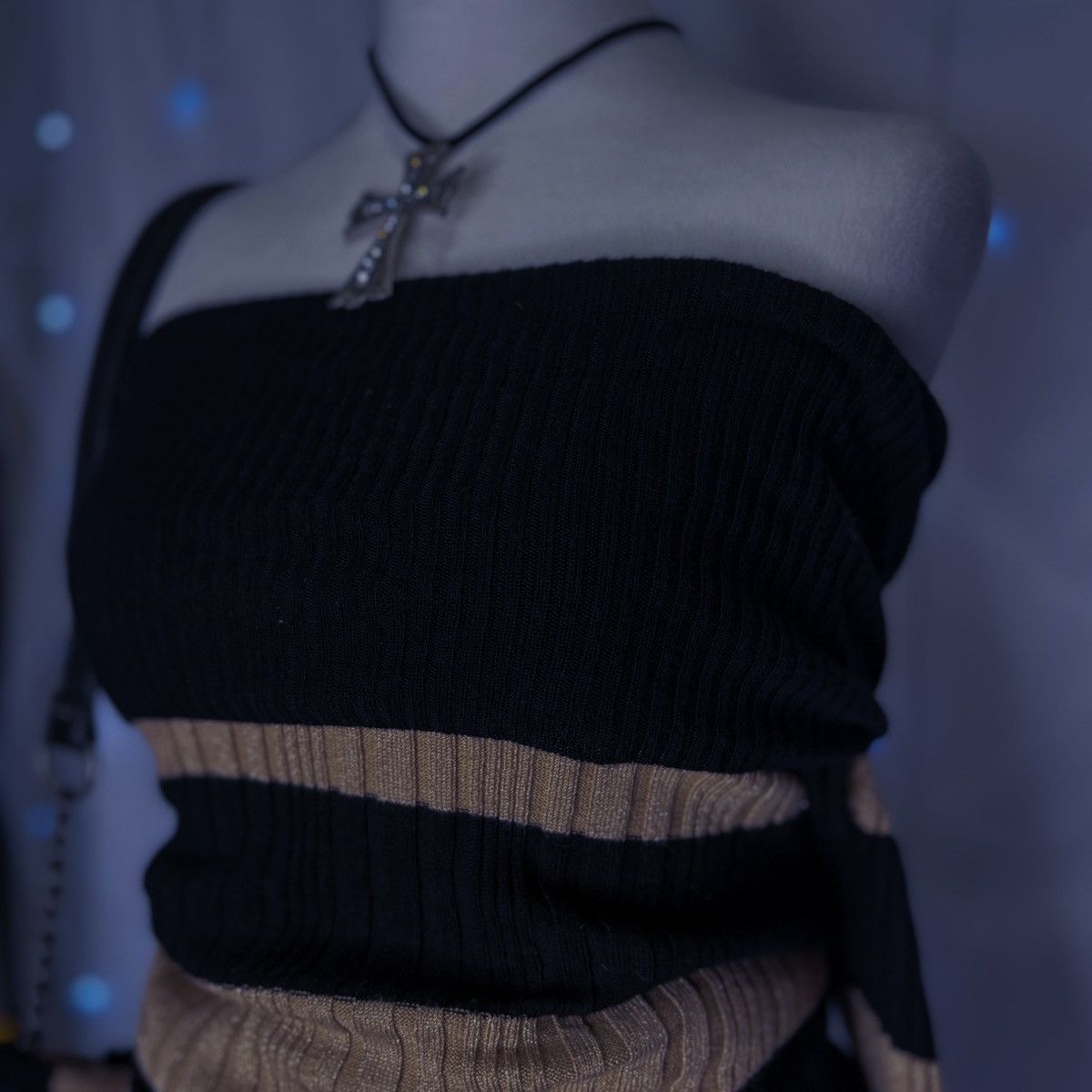 Other Striped Off the Shoulder Its Our Time Longsleeve Size XL / US 12-14 / IT 48-50 - 2 Thumbnail