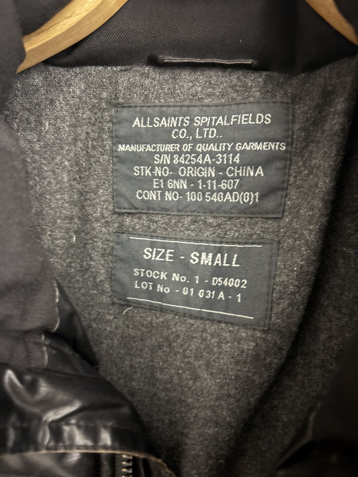 Allsaints AllSaints Spitalfields Vintage Down Gilet – Nylon / Leather Size US M / EU 48-50 / 2 - 4 Thumbnail