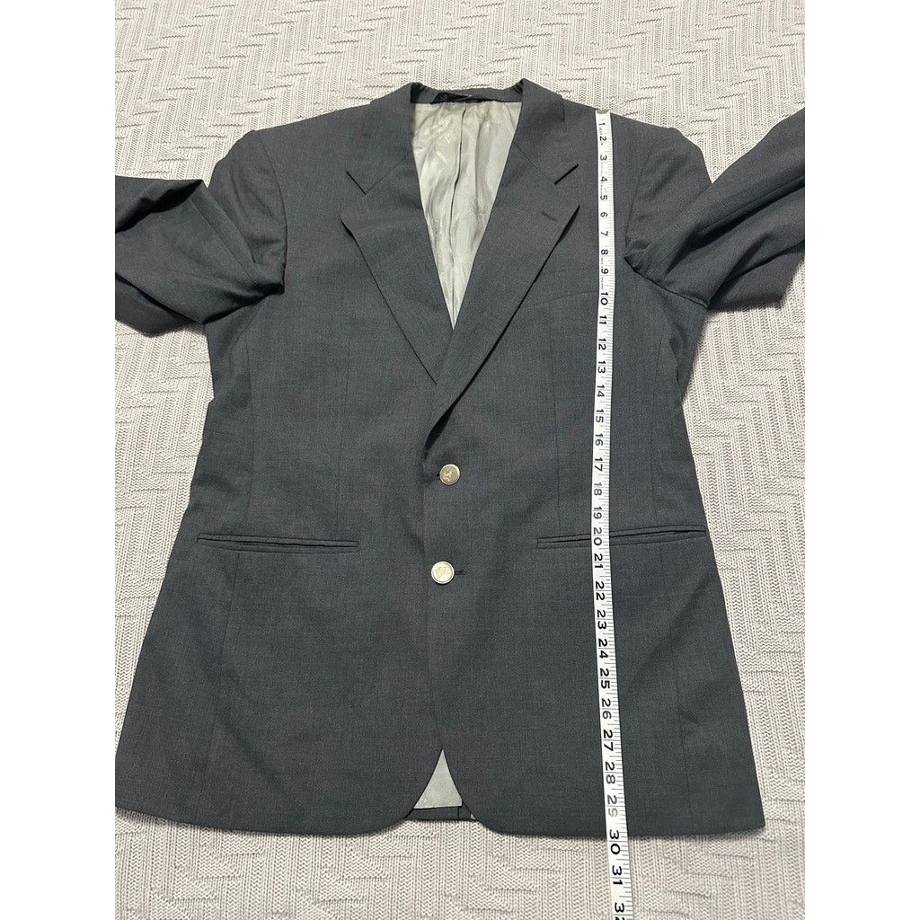 Burberry Vintage Burberry gray lightweight wool two button blazer Size 40R - 9 Thumbnail