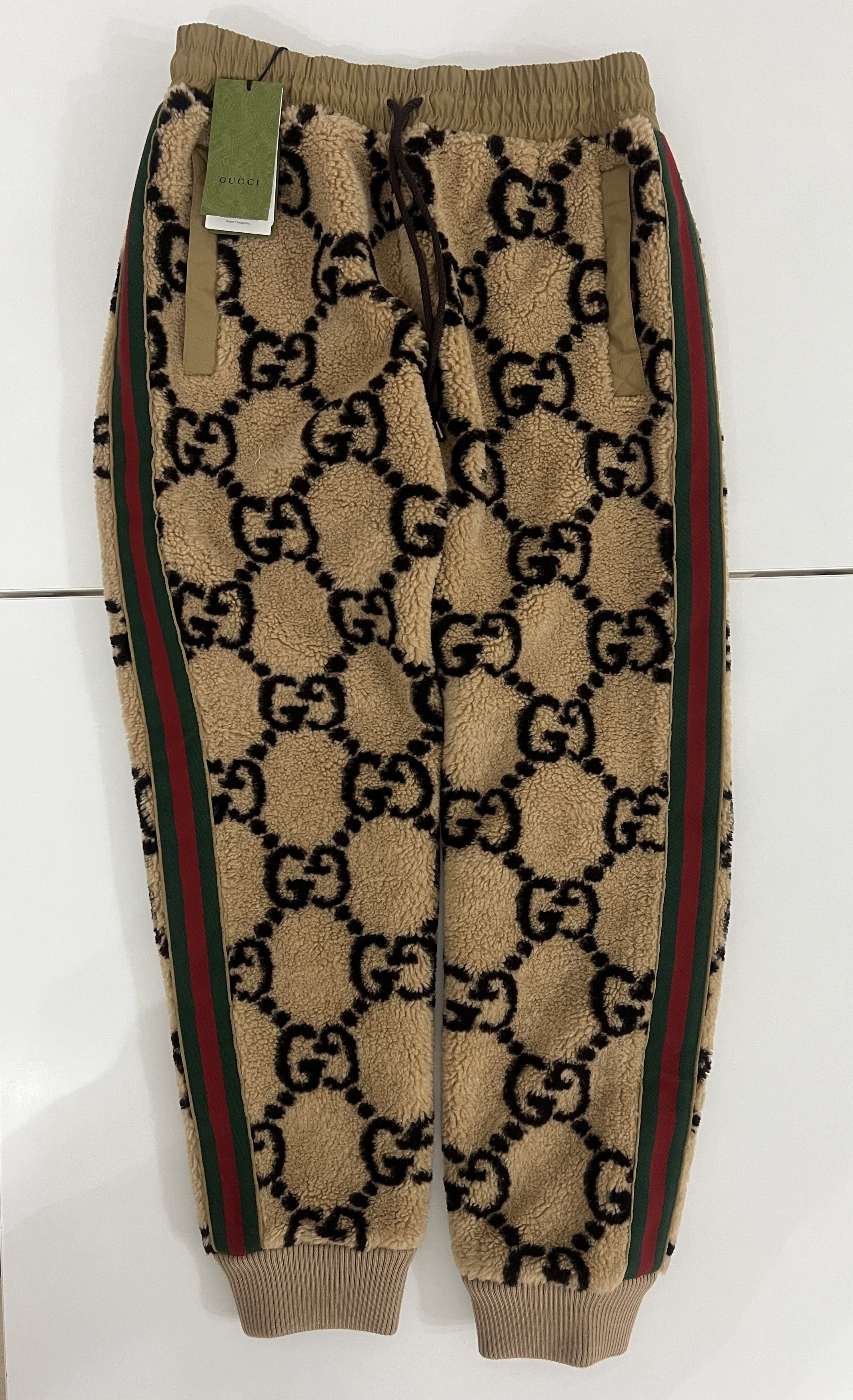 Gucci Gucci GG Jacquard Jogging Pant 'Camel/Ebony' Size L Size US 36 / EU 52 - 1 Thumbnail