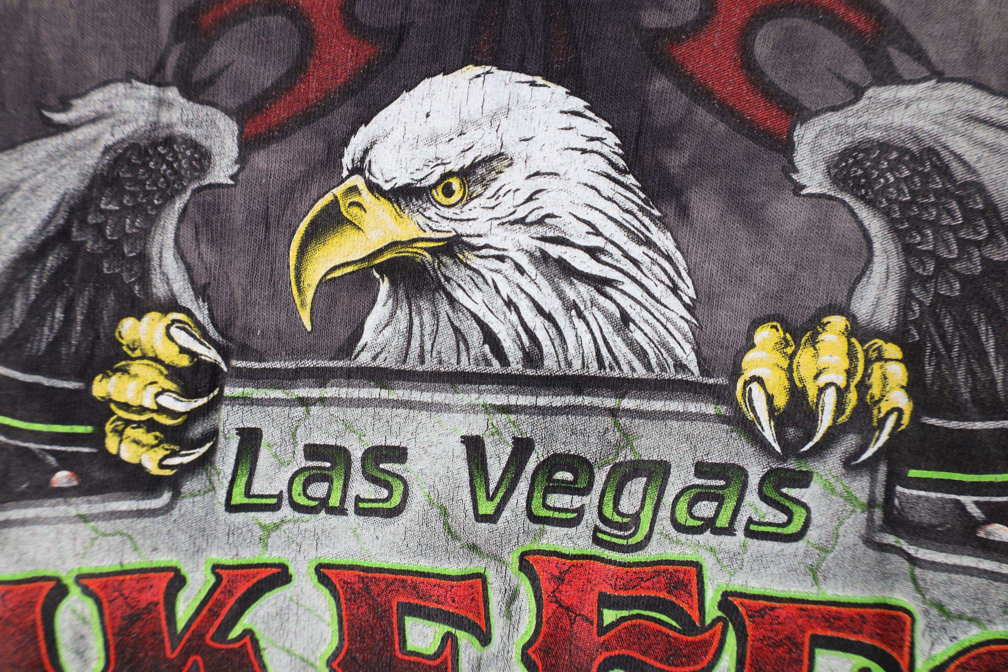 Vintage Y2K Streetwear 2017 Las Vegas BikeFest Tribal Acid T-Shirt Size US XXL / EU 58 / 5 - 10 Thumbnail