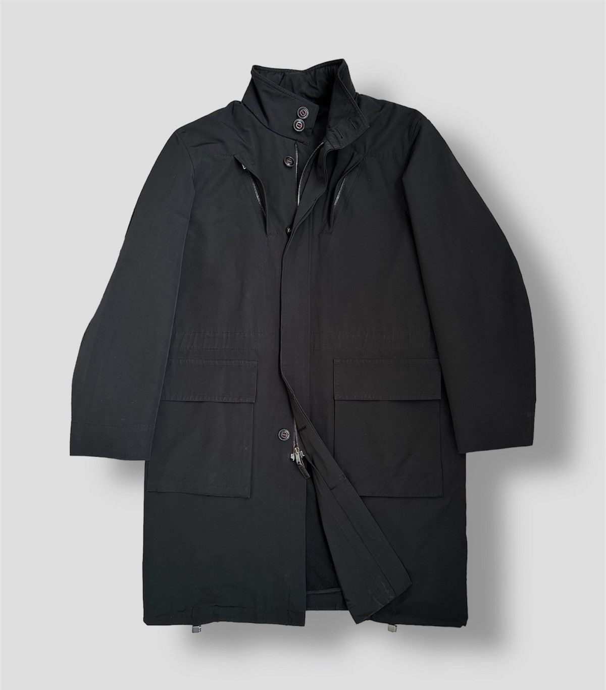 image of Gucci Fw1999 Tech 4 Pocket Coat Tom Ford Y2K Grunge Archive in Black, Men's (Size Medium)