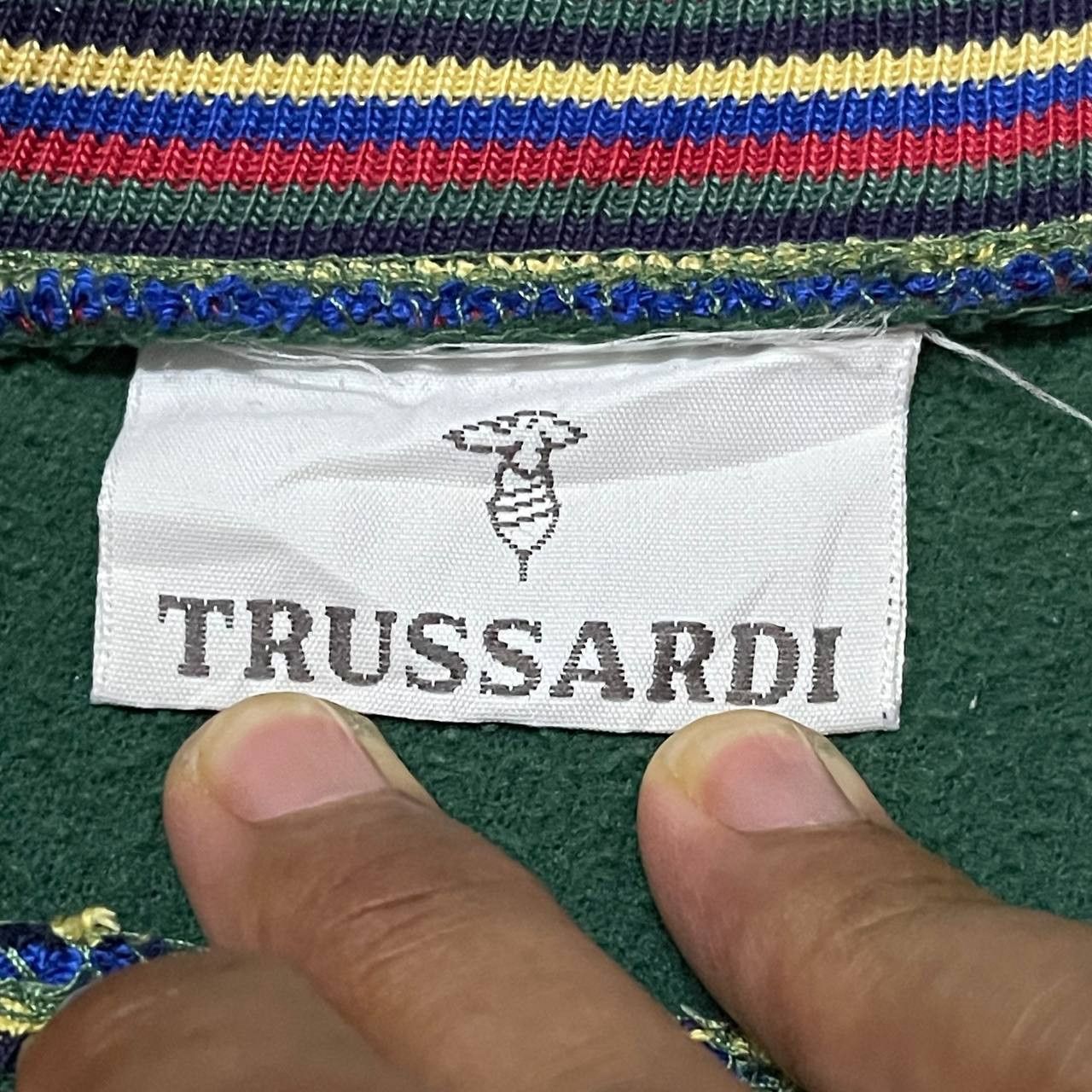 Trussardi Vintage Trussardi Embroidery Multi Colour Sweatshirt Size US L / EU 52-54 / 3 - 4 Thumbnail