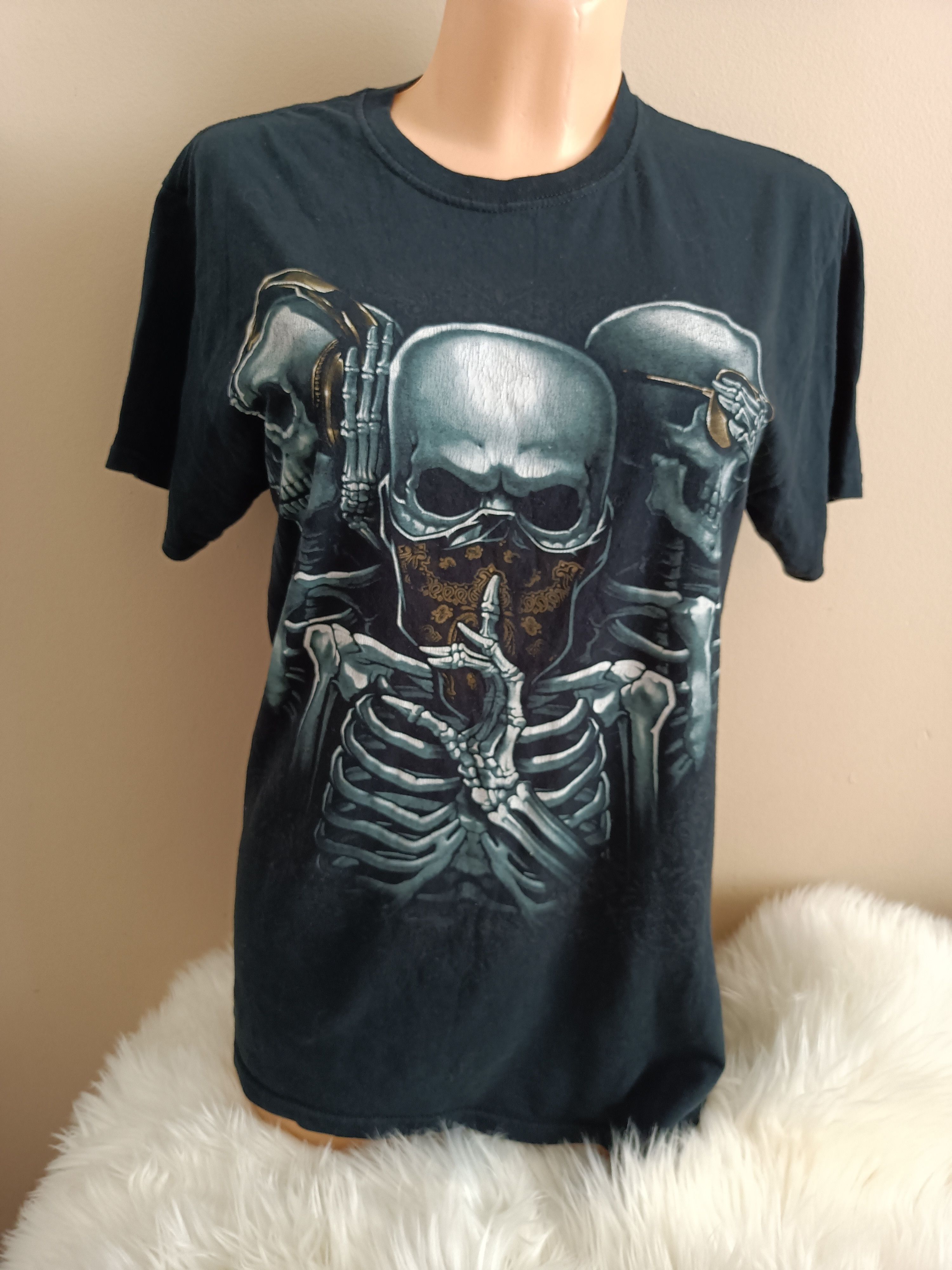 Fruit Of The Loom × Vintage Skeleton vintage retro t-shirt Size M / US 6-8 / IT 42-44 - 1 Thumbnail