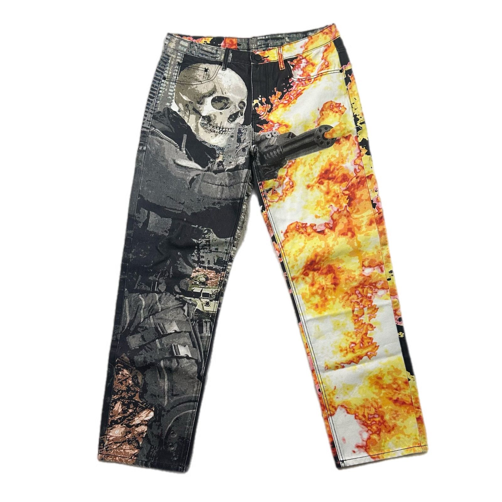 Other Descending Worldwide All Over Print Skull Jeans Size 34 Size US 34 / EU 50 - 1 Thumbnail