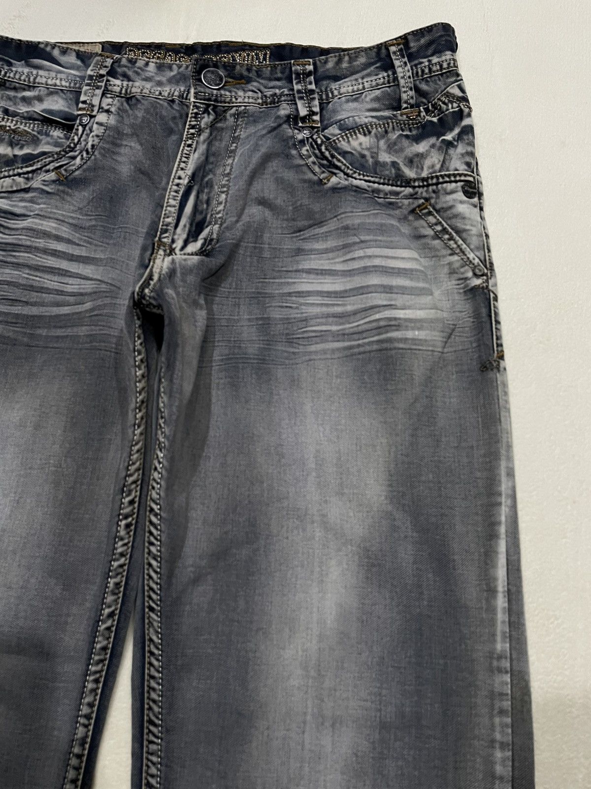 Japanese Brand Vintage Regass Denim Straight Cut Faded Jeans Size US 36 / EU 52 - 5 Thumbnail