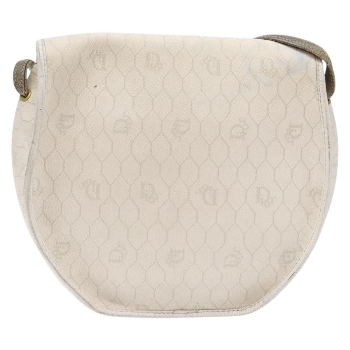 Dior DIOR Honeycomb Canvas Shoulder Bag Pvc White Gold Size ONE SIZE - 3 Thumbnail