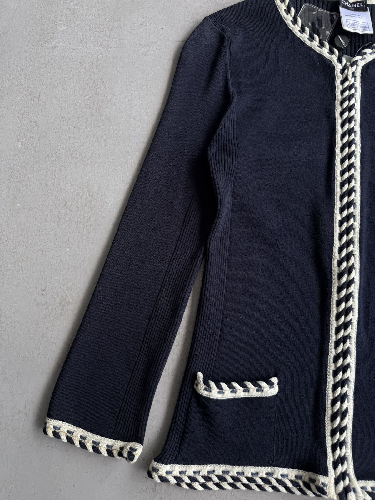 Chanel Chanel - Knit Zip Up Jacket Size XS / US 0-2 / IT 36-38 - 3 Thumbnail