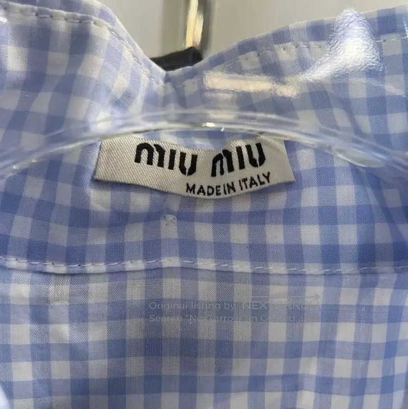 Miu Miu Miu Miu Blue Cotton Blouse with Ruffles . Size S / US 4 / IT 40 - 3 Thumbnail