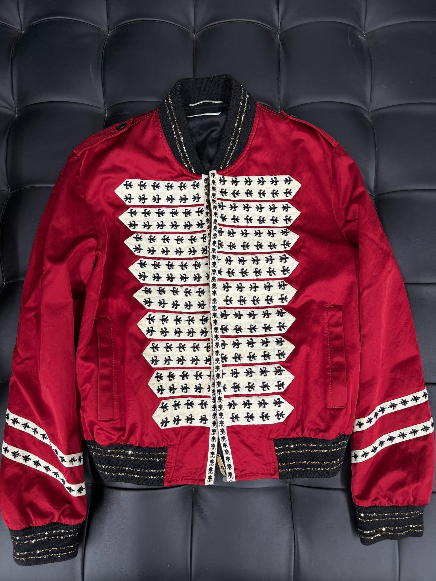 Saint Laurent Paris Saint Laurent Red Pilot Jacket Size US L / EU 52-54 / 3 - 1 Thumbnail