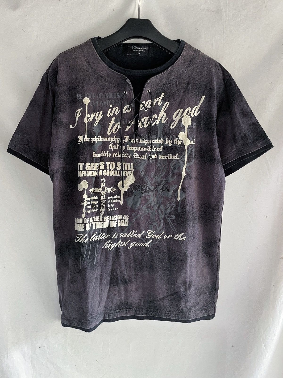 Japanese Brand BEAUMERE DOUBLE LAYER POEM TEE Size US L / EU 52-54 / 3 - 1 Thumbnail