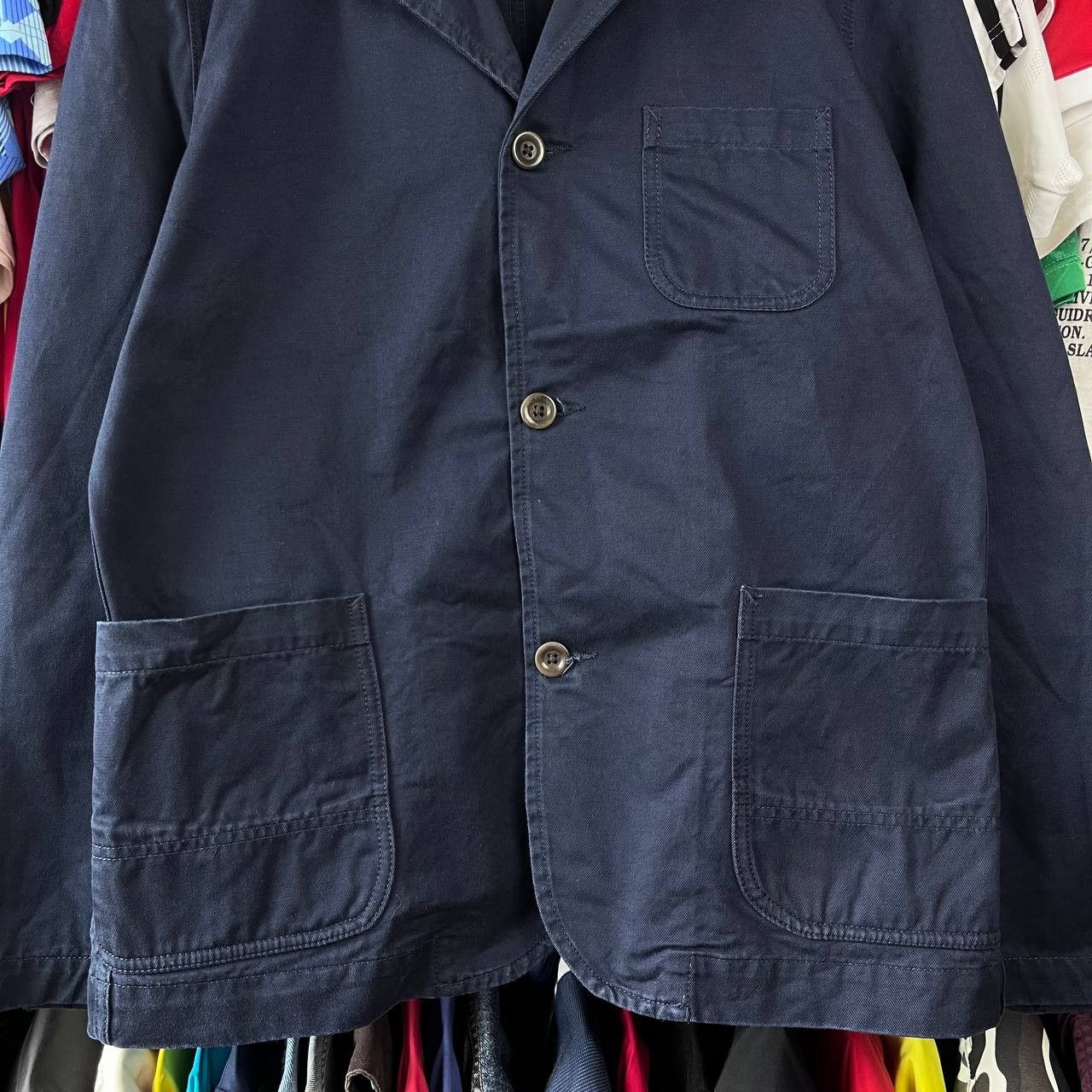 Edwin EDWIN Simple Post Blazer Chore Workwear Blue Denim Jacket Size US L / EU 52-54 / 3 - 4 Thumbnail