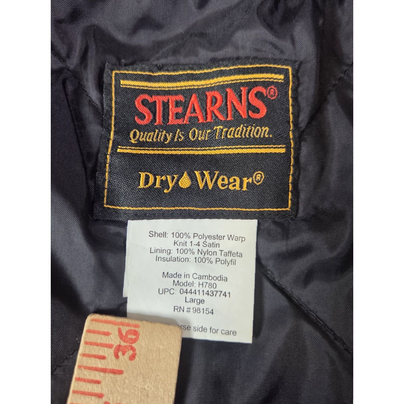 Vintage Stearns Dry Wear Hunting Jacket Mens Large Realtree Advantage Quilt Lined Bomber Size US L / EU 52-54 / 3 - 4 Thumbnail