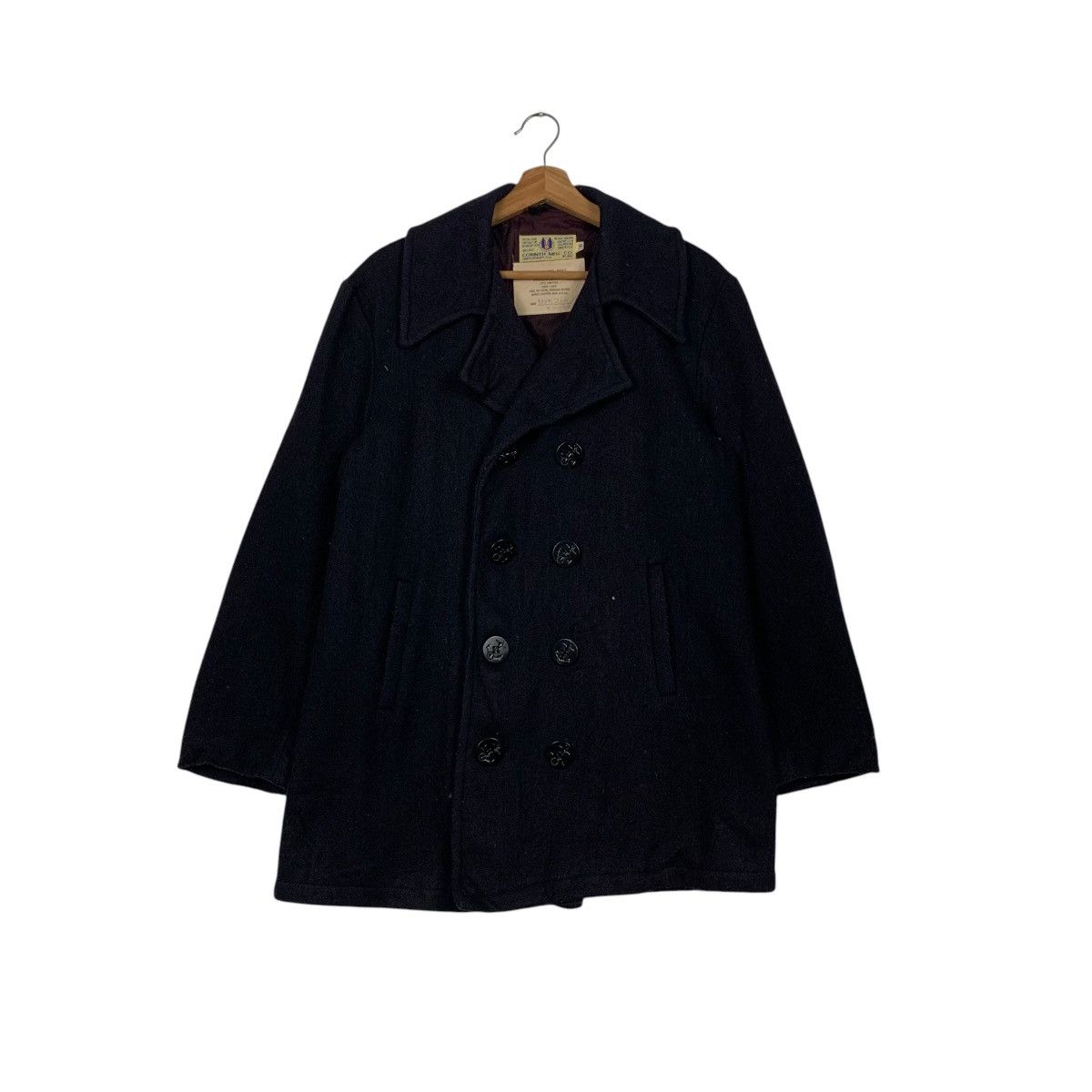 Vintage Military Uniform Double Breast Wool Peacoat #2297-C102 Size US M / EU 48-50 / 2 - 1 Thumbnail