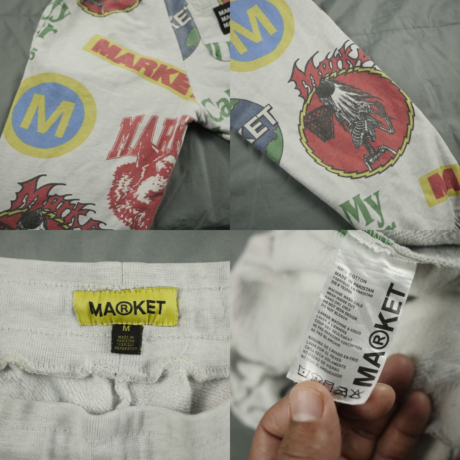 Market MARKET Jogger Pants Mens M Multicolor Graphic All Over Print Geometric Size US 31 - 8 Thumbnail