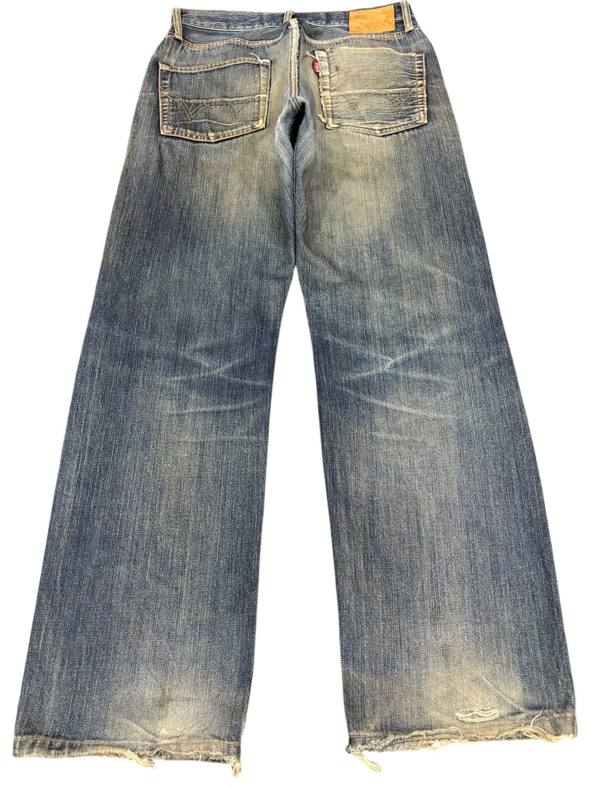 Edwin Vintage Edwin 505 Selvedge Mud Wash Loose Baggy Jeans Size US 31 - 3 Thumbnail
