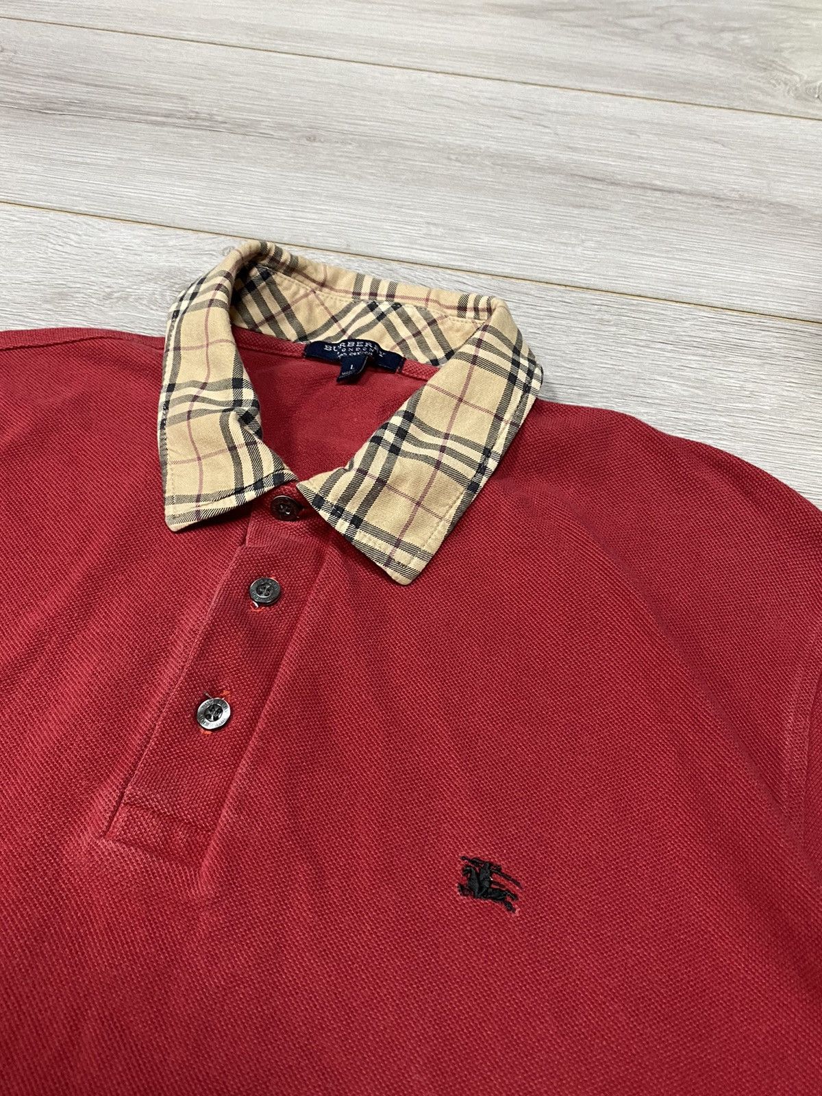 Burberry Burberry nova check vintage polo buttons shirt Size US L / EU 52-54 / 3 - 3 Thumbnail