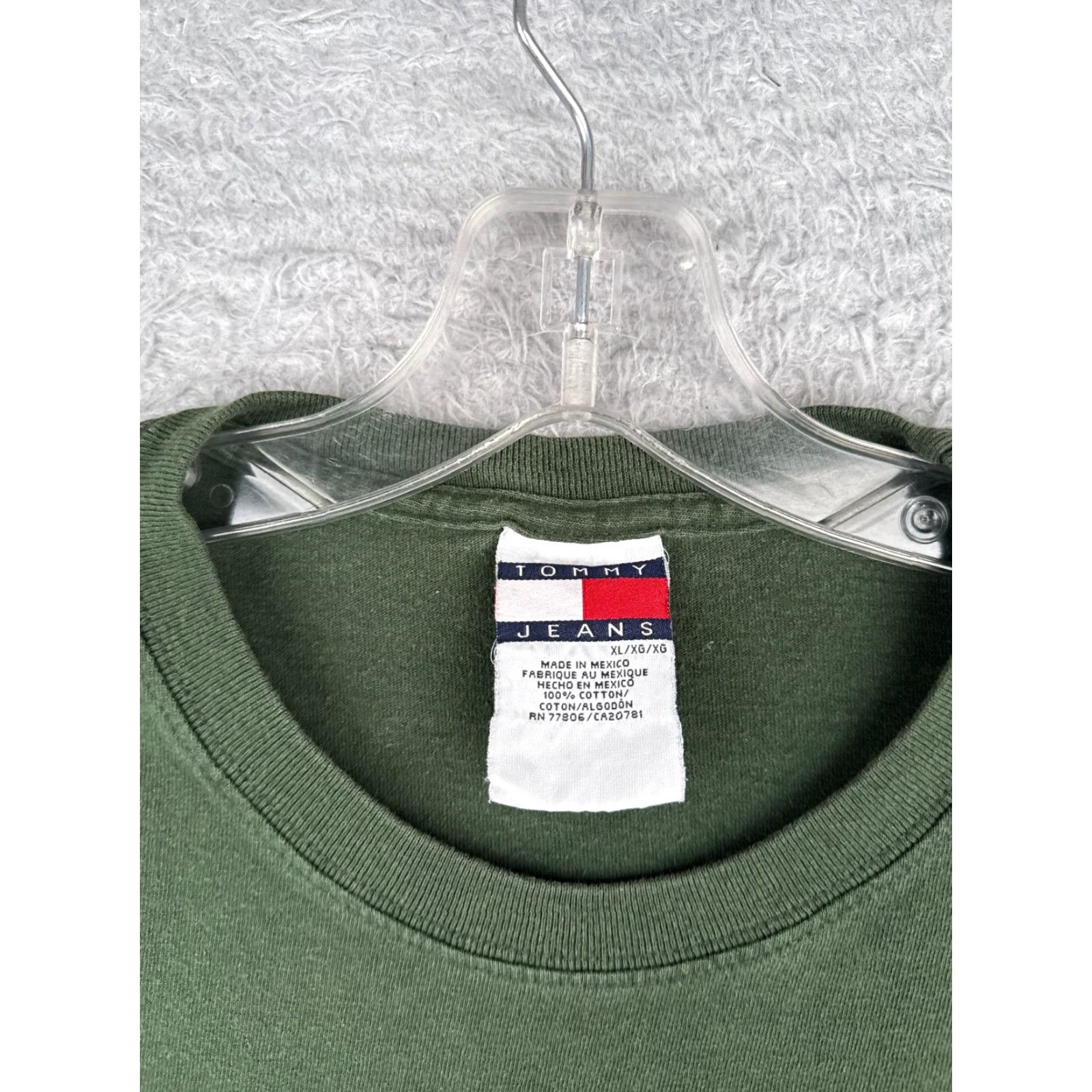 Tommy Hilfiger Tommy Hilfiger Jeans Shirt Adult XL Green Long Sleeve Crew 100% Cotton Size US XL / EU 56 / 4 - 7 Thumbnail