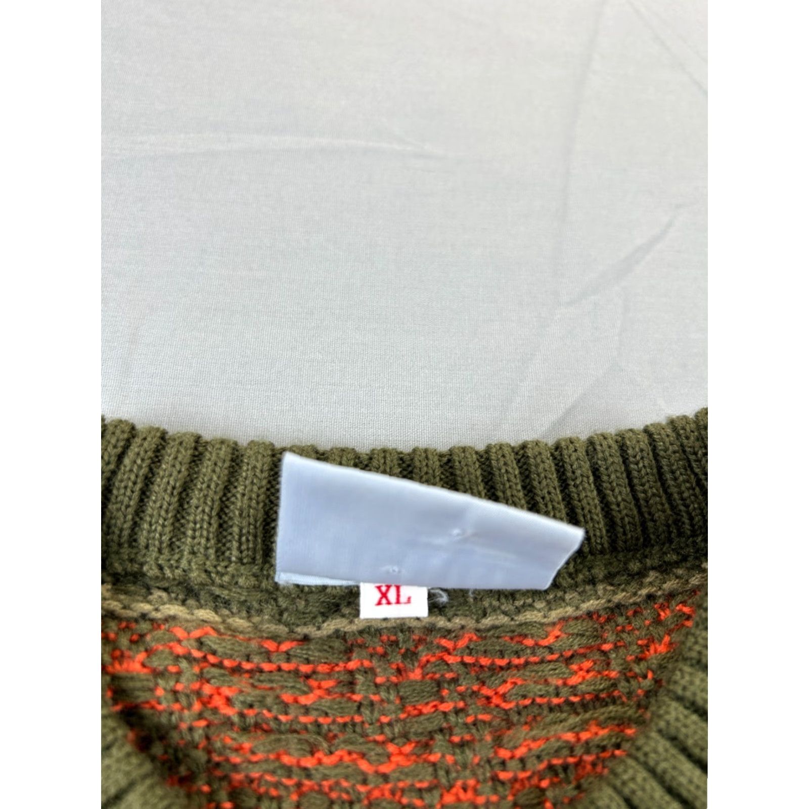 Vintage VINTAGE MEISTER Sweater Mens XL Green Orange Geometric Aztec Knit Pullover Size US XL / EU 56 / 4 - 3 Thumbnail