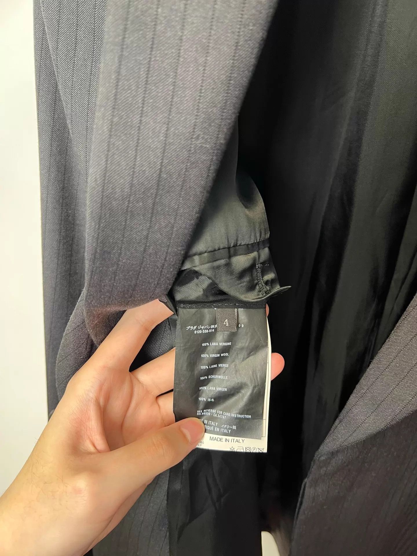 Prada Prada 08FW Vintage Striped Wool Blazer w/Shoulders Size US XL / EU 56 / 4 - 8 Thumbnail