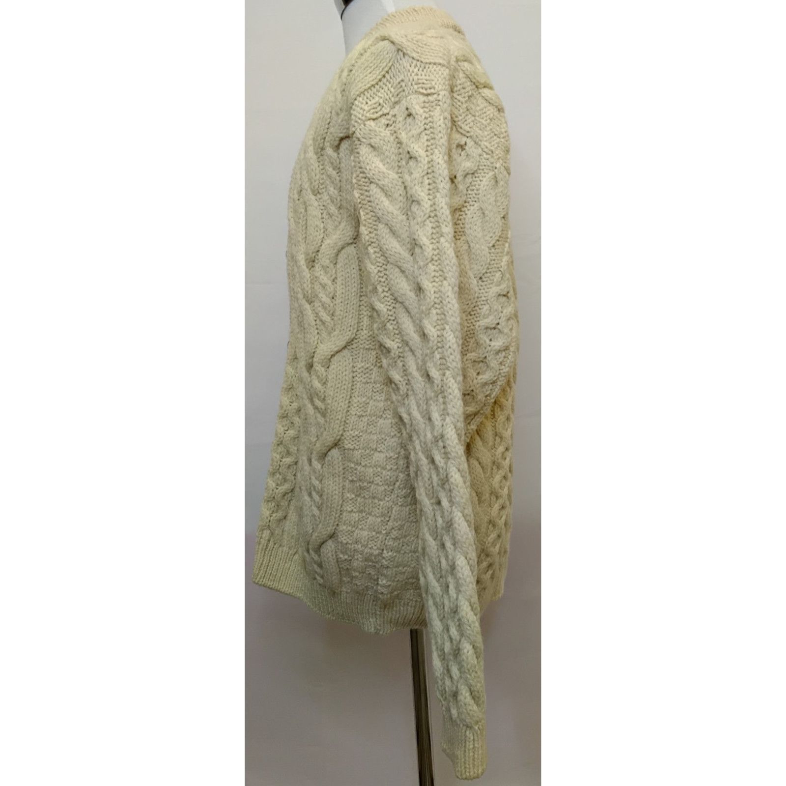 L.L. Bean L.L. Bean Fisherman Aran Sweater Men's L Wool Cableknit Size US L / EU 52-54 / 3 - 4 Thumbnail
