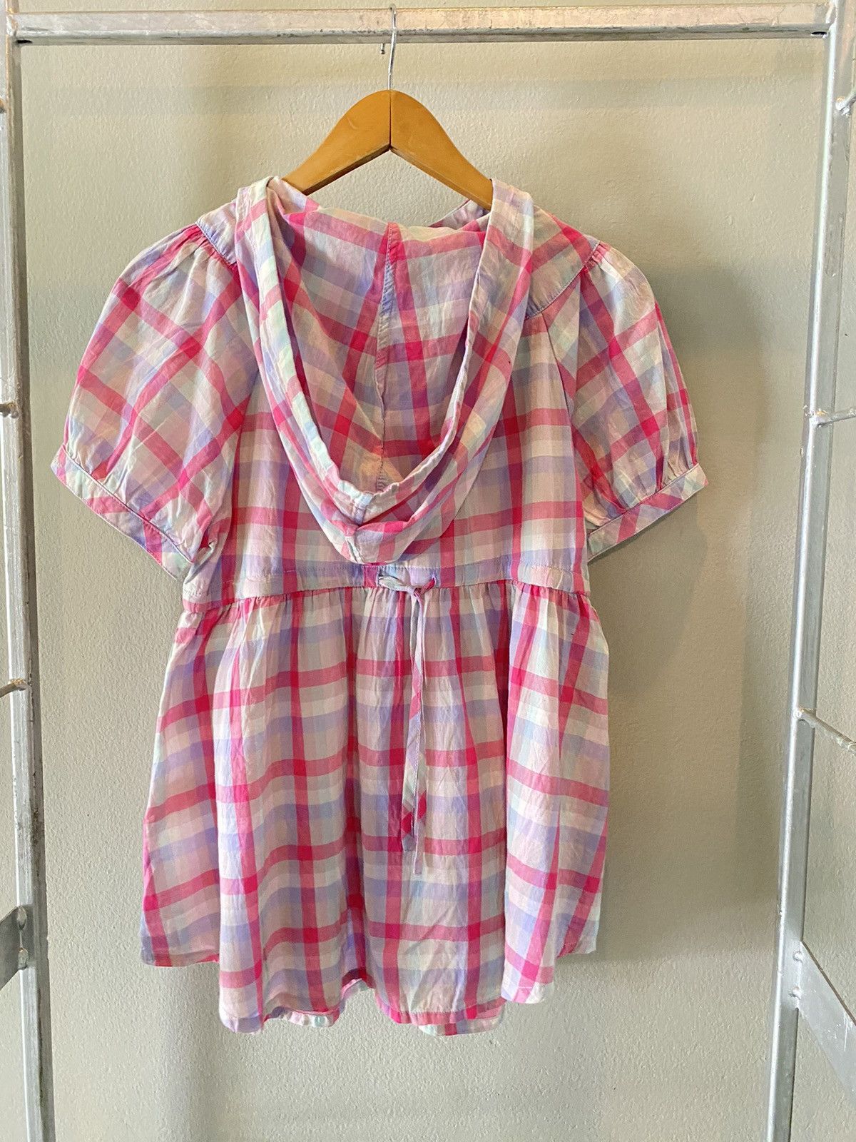 Designer × Japanese Brand Mezzo Piano For Candy Girts Pastel Plaid Hoodie. Size ONE SIZE - 2 Thumbnail