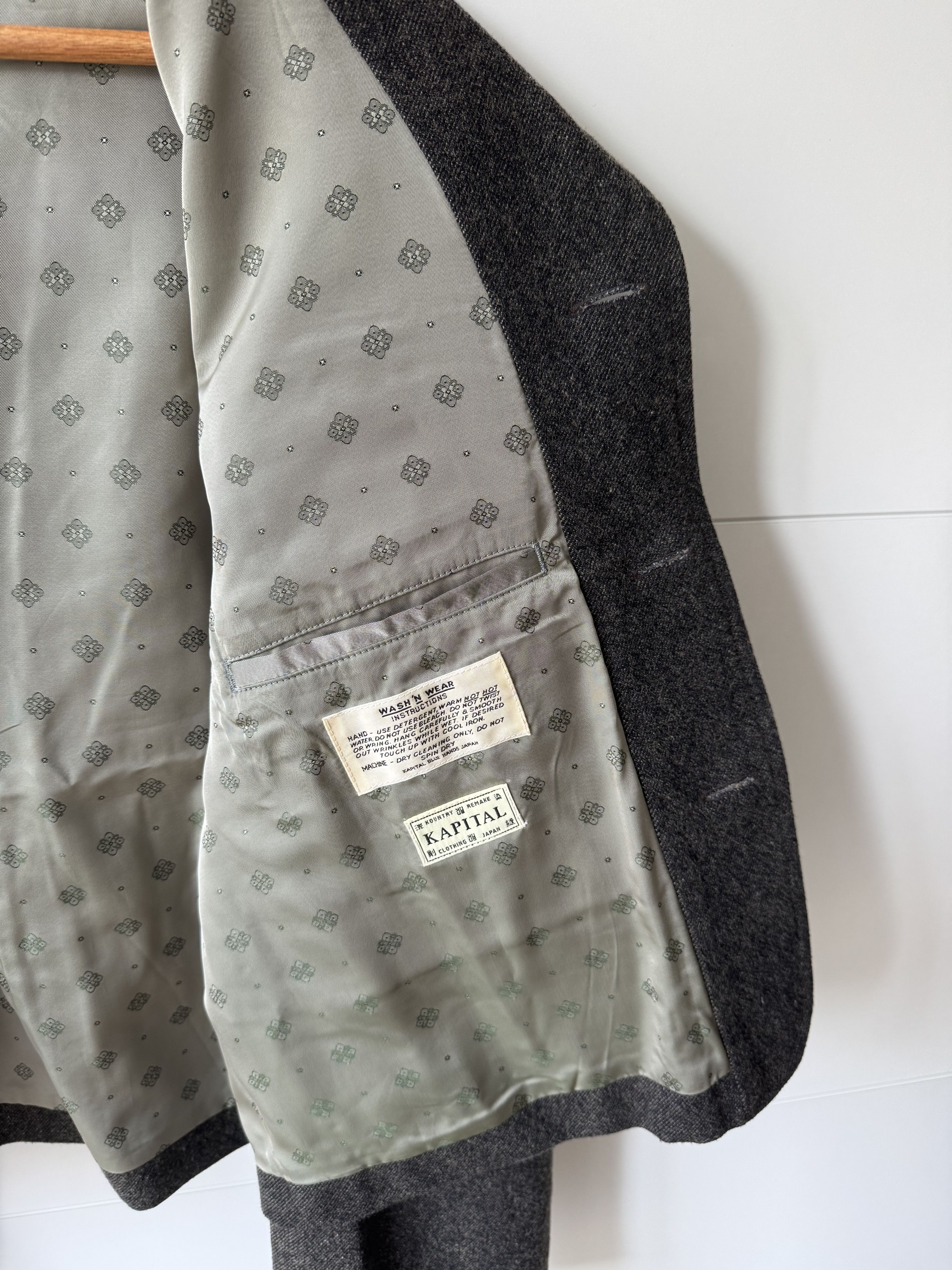 Kapital [3] Twill Aged Wool Baba Sawyer Jacket in Charcoal Size US L / EU 52-54 / 3 - 6 Thumbnail