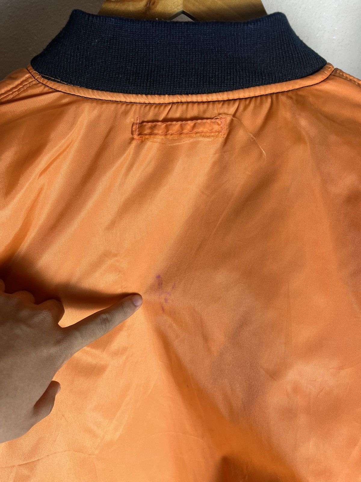 Other Vintage MA-1 Bomber Jacket Reversible Black Orange IDEAL Zip Size US L / EU 52-54 / 3 - 16 Thumbnail