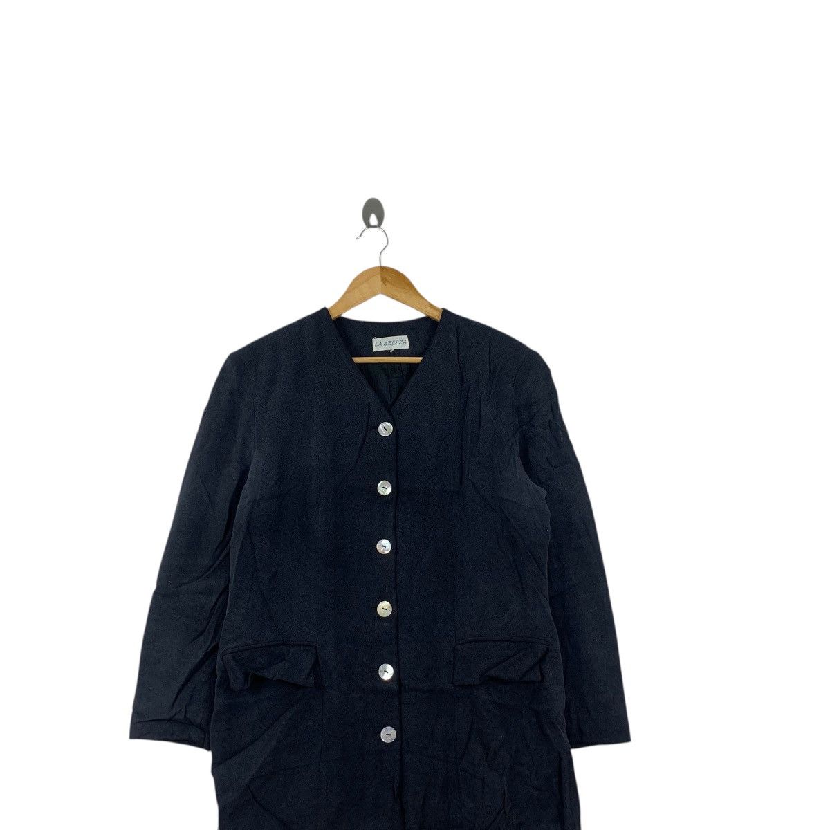 Vintage Vintage LA BREZZA ITALY Pure Silk Minimalist Design Coat Size M / US 6-8 / IT 42-44 - 2 Thumbnail
