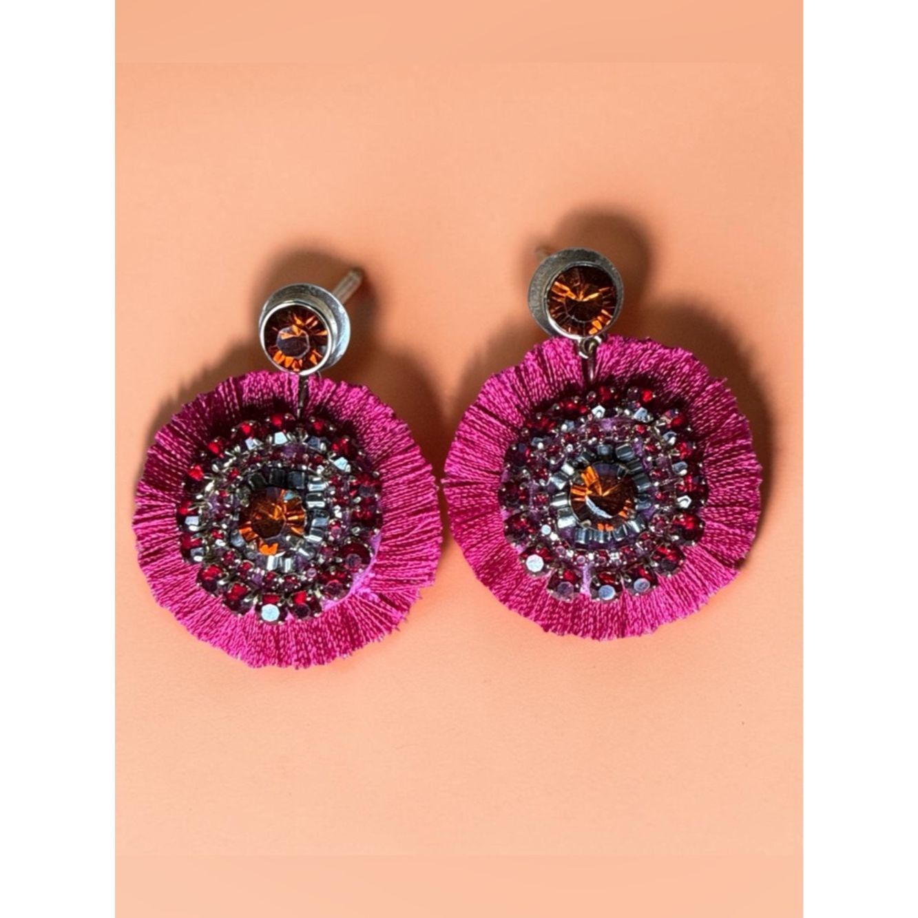 Other Bright Pink Fringe Drop Earrings 💓 Size ONE SIZE - 1 Preview