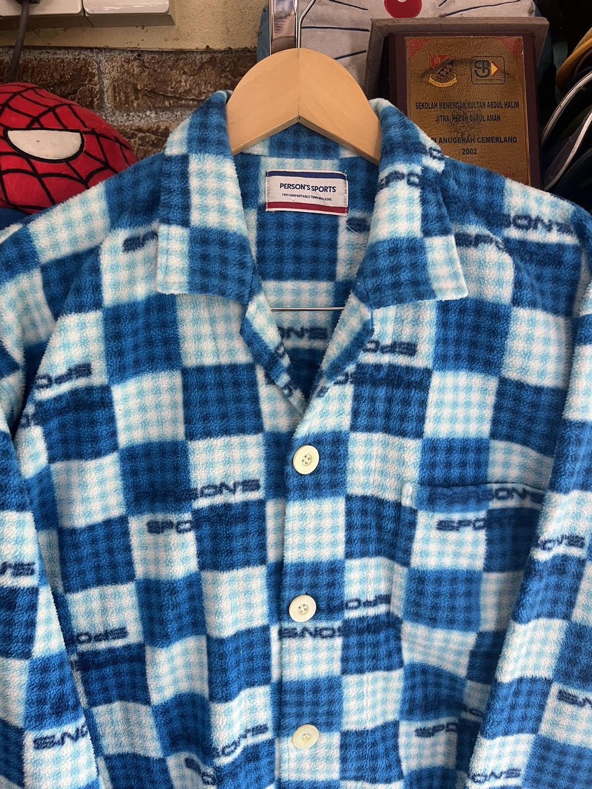 PERSON'S 🔥Person’s Sports Fleece Button Shirt Size US L / EU 52-54 / 3 - 8 Thumbnail