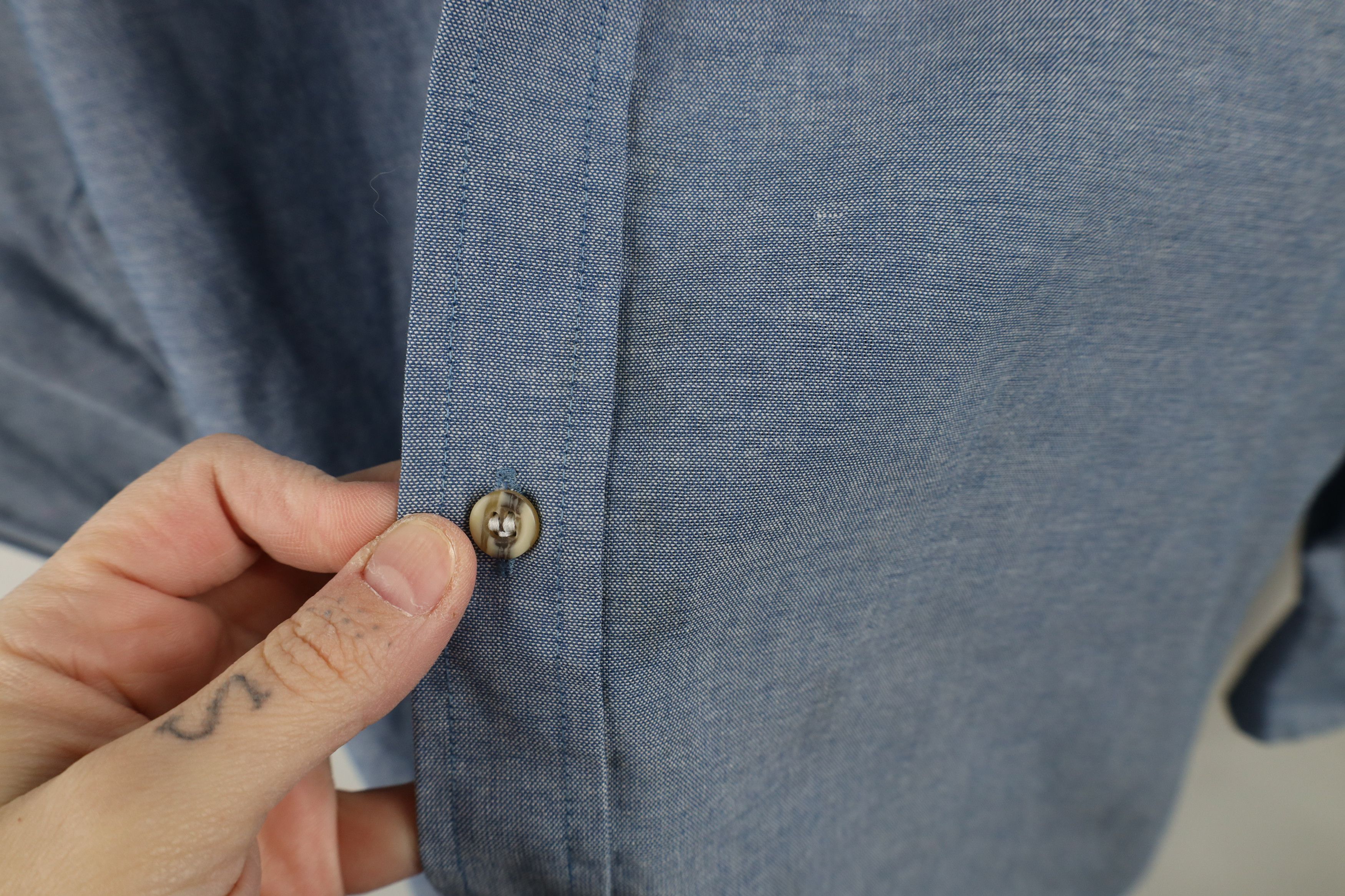 Vintage Vintage 90s Spell Pepsi Co Chambray Button Down Shirt USA Size US L / EU 52-54 / 3 - 7 Thumbnail