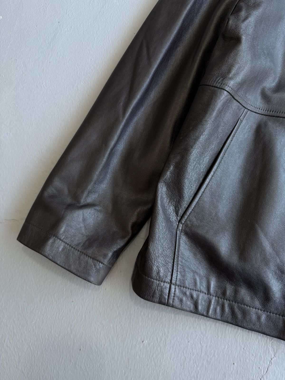 Balenciaga × Vintage Nicolas Ghesquiere - Balenciaga - Zip Leather Jacket Size US L / EU 52-54 / 3 - 4 Thumbnail