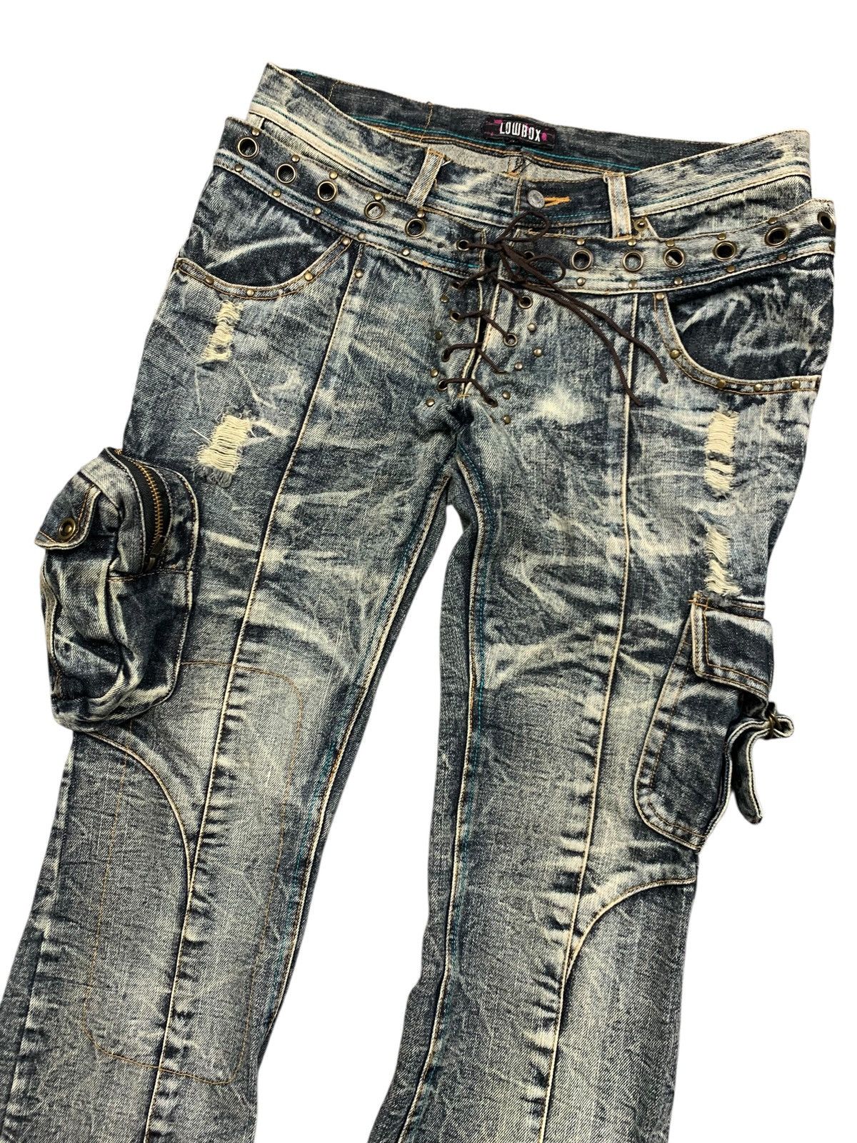 LOWBOX Y2k LOWBOX double waist flared seditionaries 3D pocket ifsix Size US 30 / EU 46 - 2 Thumbnail