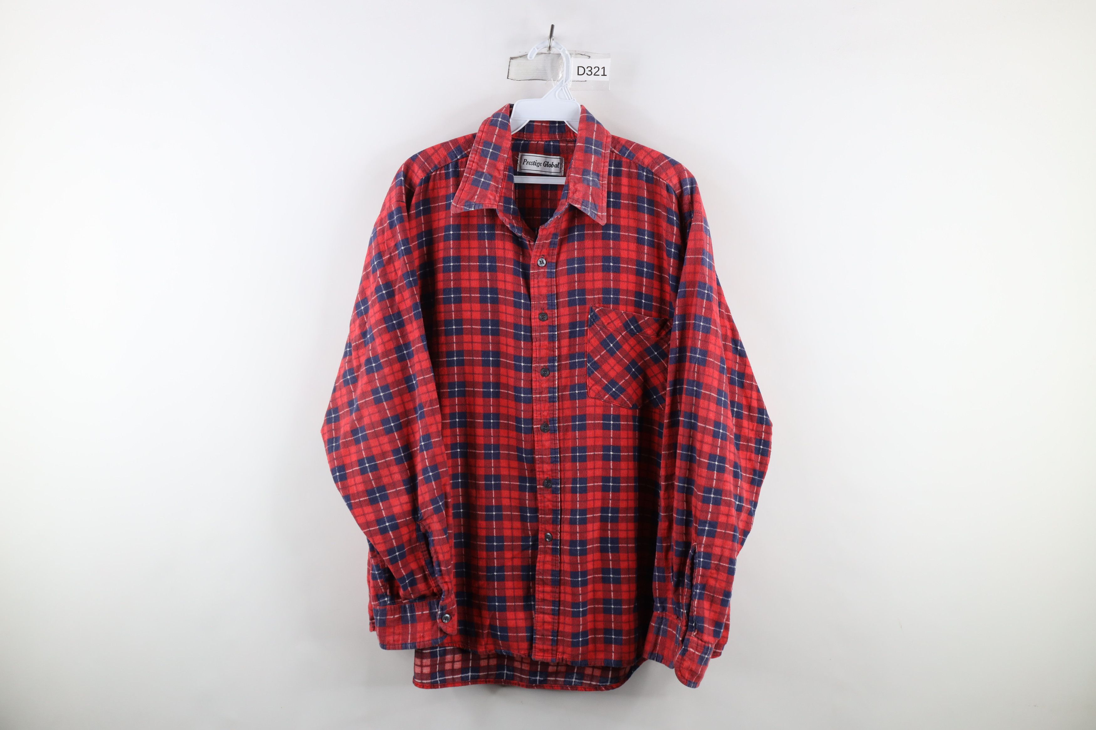 Vintage Vintage 70s Streetwear Flannel Collared Button Shirt Plaid Size US XL / EU 56 / 4 - 1 Thumbnail