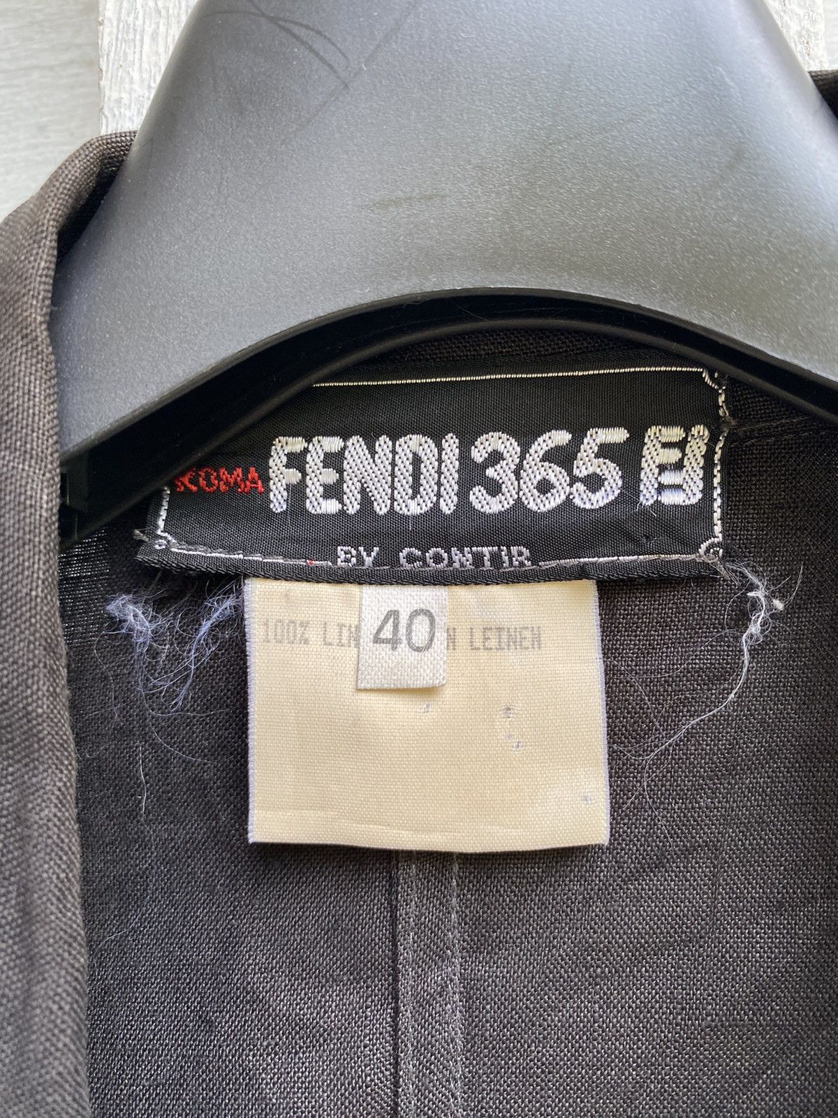 Fendi × Vintage Vintage Fendi 365 By Contir Button Less Linen Jacket Size S / US 4 / IT 40 - 8 Thumbnail