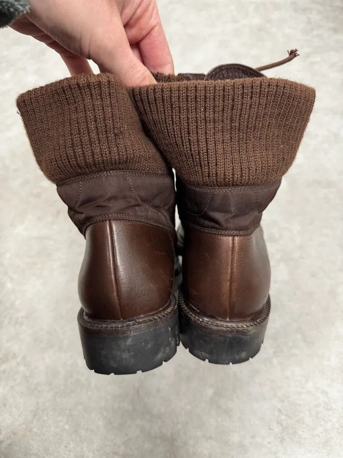 Prada 2000s Prada Brown Hybrid Leather Boots Size US 7 / EU 40 - 6 Thumbnail