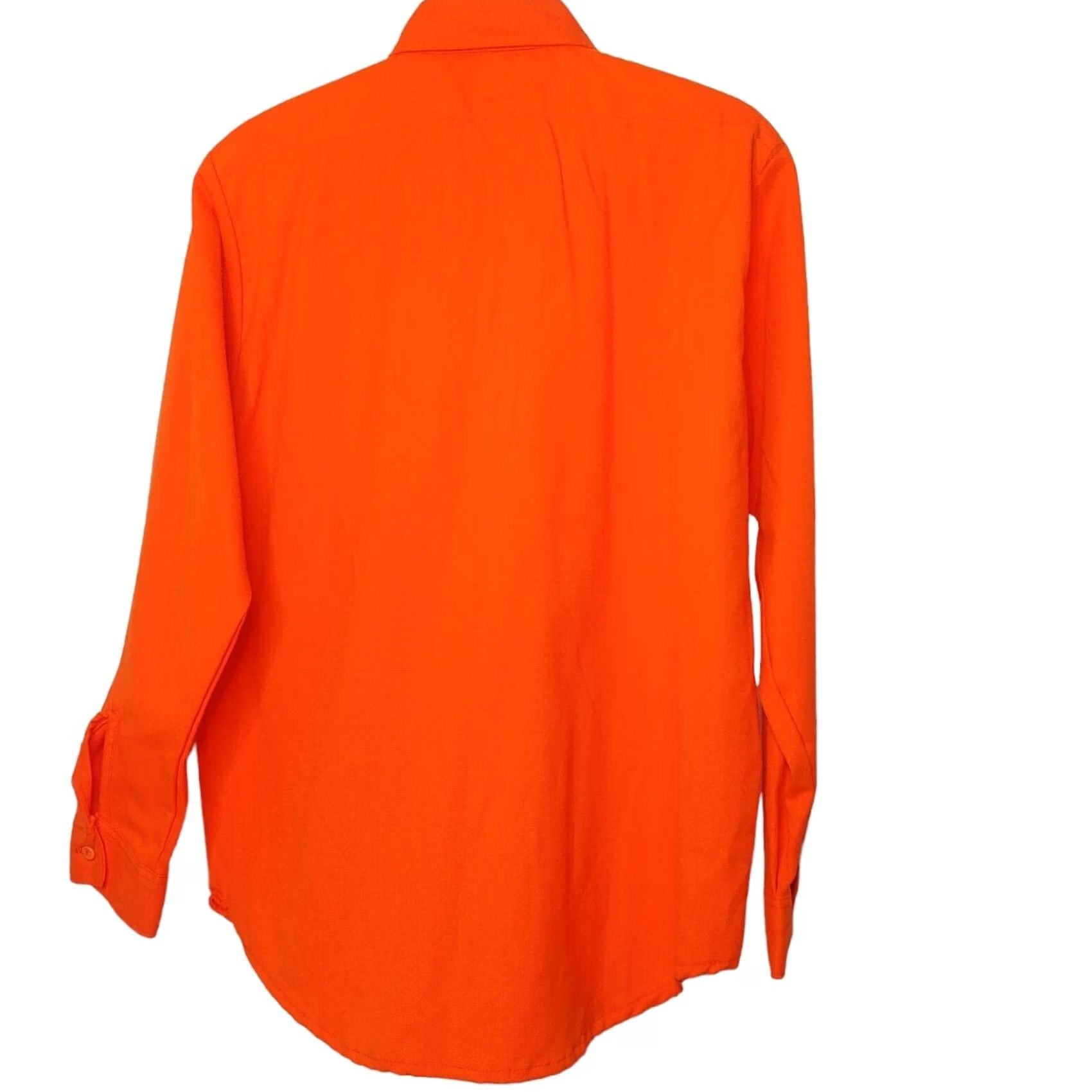 Vintage VINTAGE Sport King Hunting Shirt M Orange Blaze Safety Hunt Field United States 100% Acrylic Button-Up Long Sleeve Collared Pocketed Men Adult Regular Size US M / EU 48-50 / 2 - 3 Thumbnail