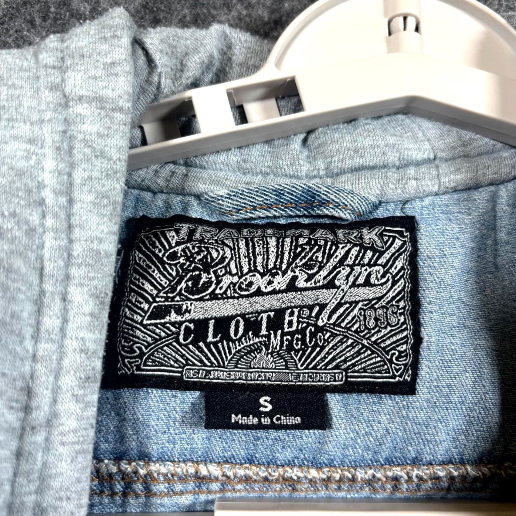 Vintage Brooklyn Cloth Trucker Jacket Men's S Blue Cotton Denim Hooded Biker Moto Travel Size US S / EU 44-46 / 1 - 6 Thumbnail