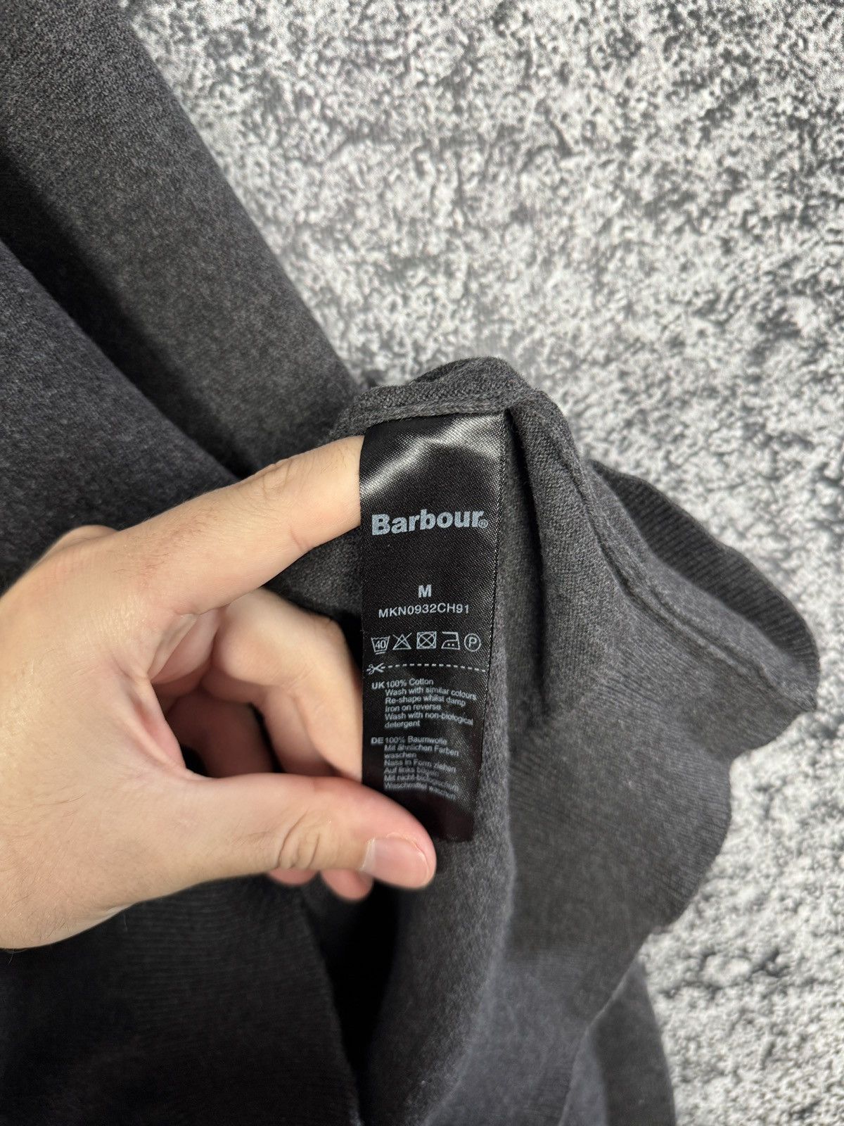 Barbour Men’s Barbour Crewneck Cotton Sweater Pullover Size M Size US M / EU 48-50 / 2 - 9 Thumbnail