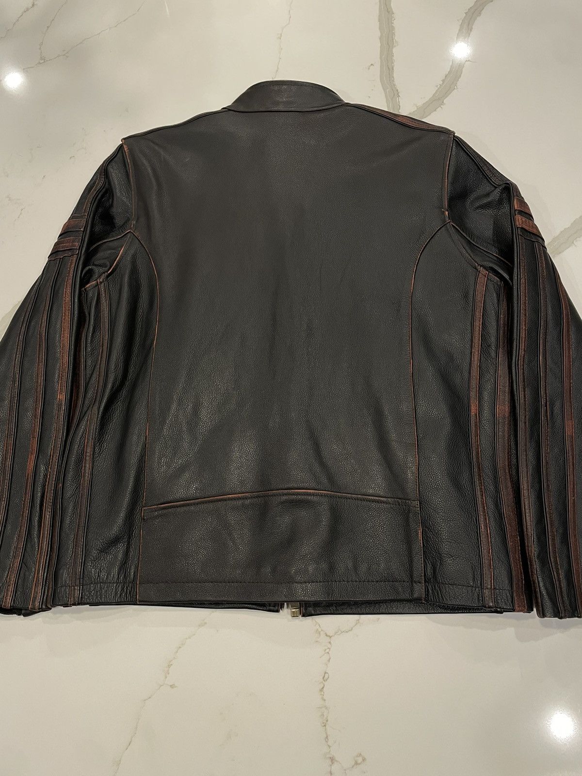Black Rivet Leather biker jacket Size US L / EU 52-54 / 3 - 7 Thumbnail