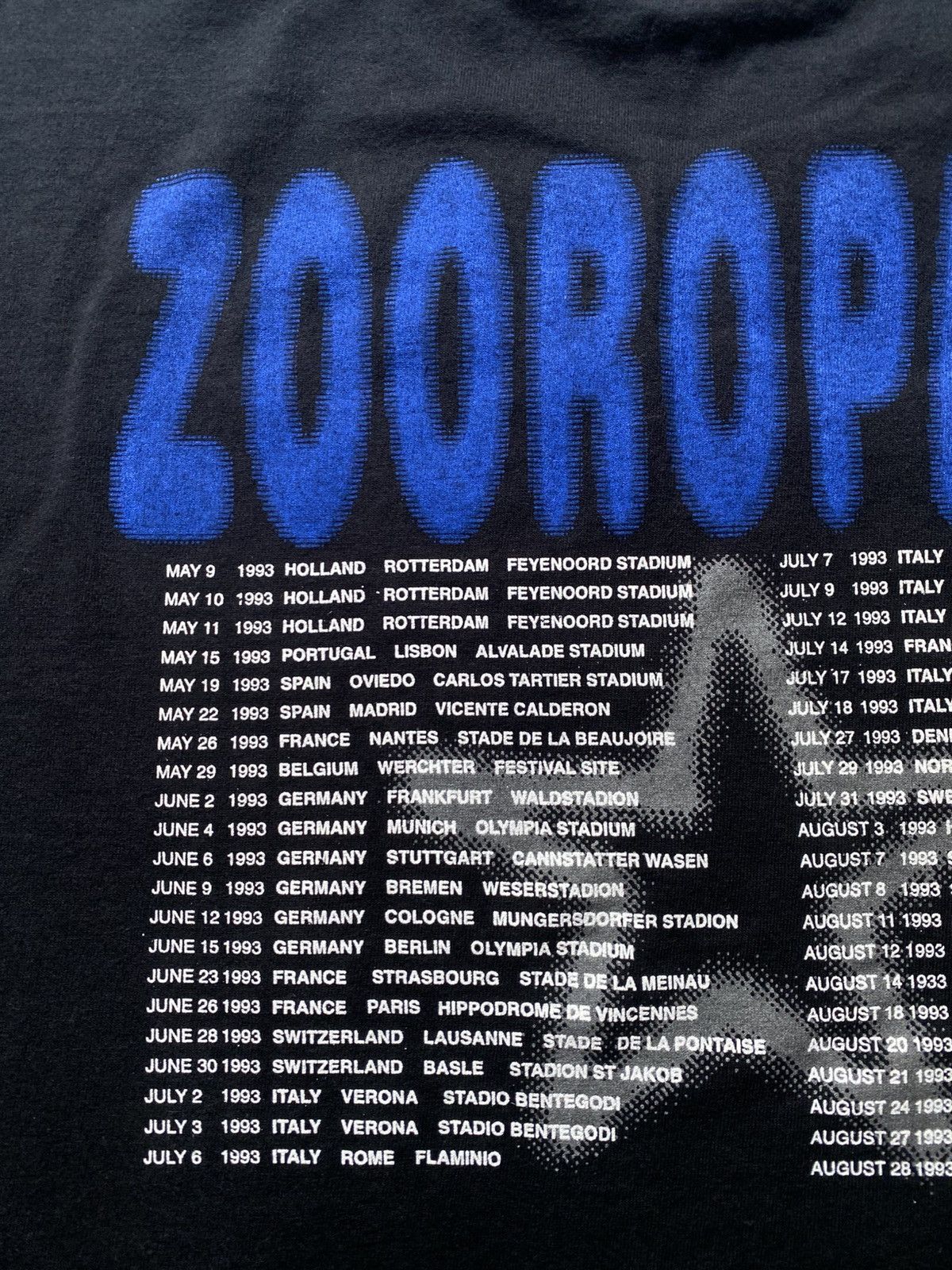 Band Tees × Vintage Vintage 1993 U2 ZooRopa European Tour 90s T-Shirt VNG L Size US L / EU 52-54 / 3 - 13 Thumbnail