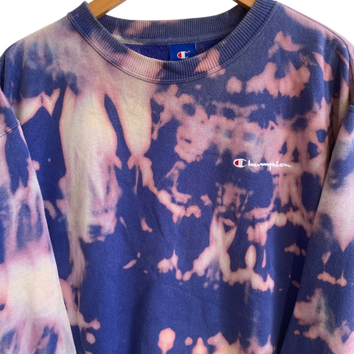 Champion × Vintage Vintage Tye Dye Champion Sweatshirt XL rare design Size US XL / EU 56 / 4 - 2 Thumbnail