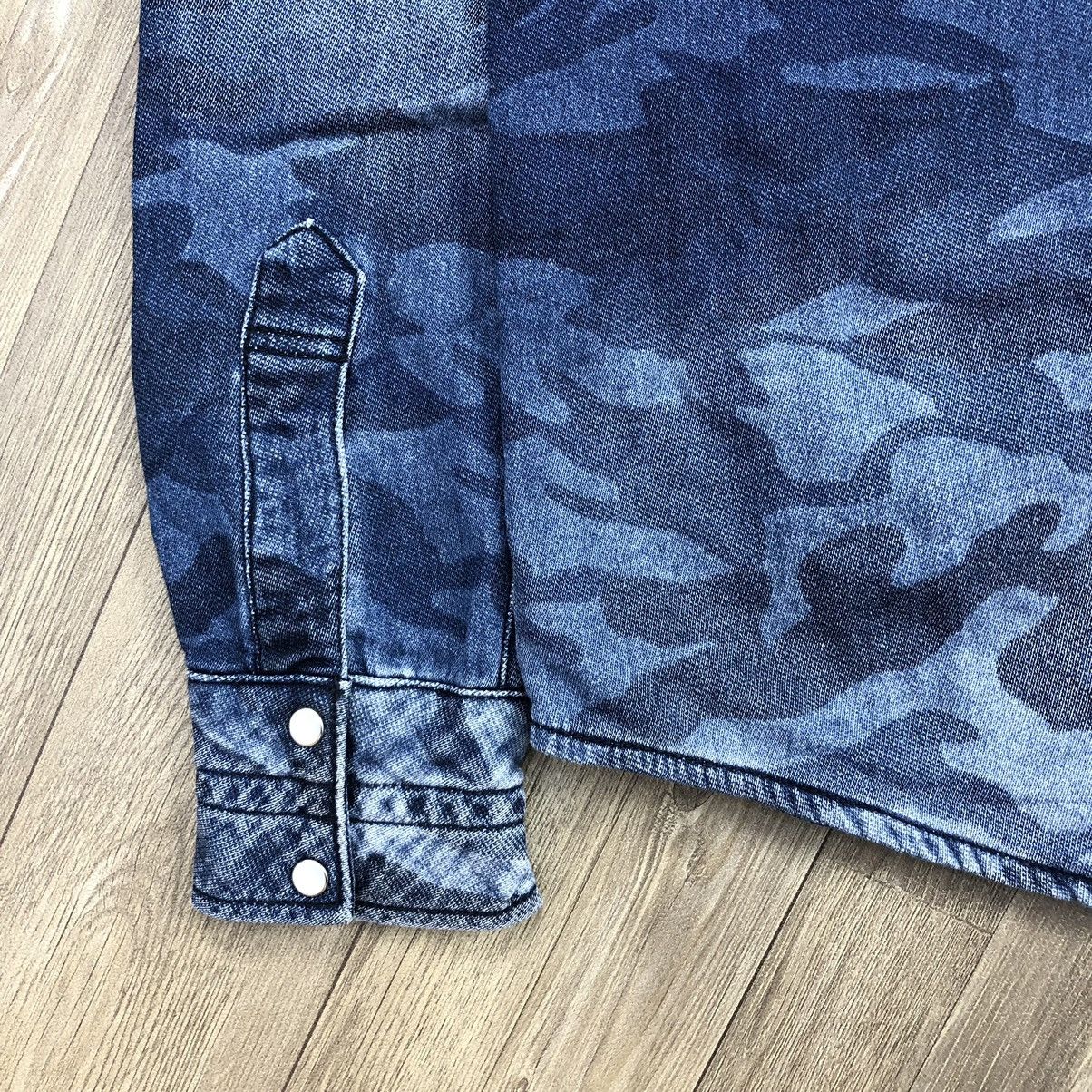 Number (N)ine 1PIU1UGUE3 RELAX NUMBER (N)INE Blue Camo Button Hoodie Size US M / EU 48-50 / 2 - 13 Thumbnail