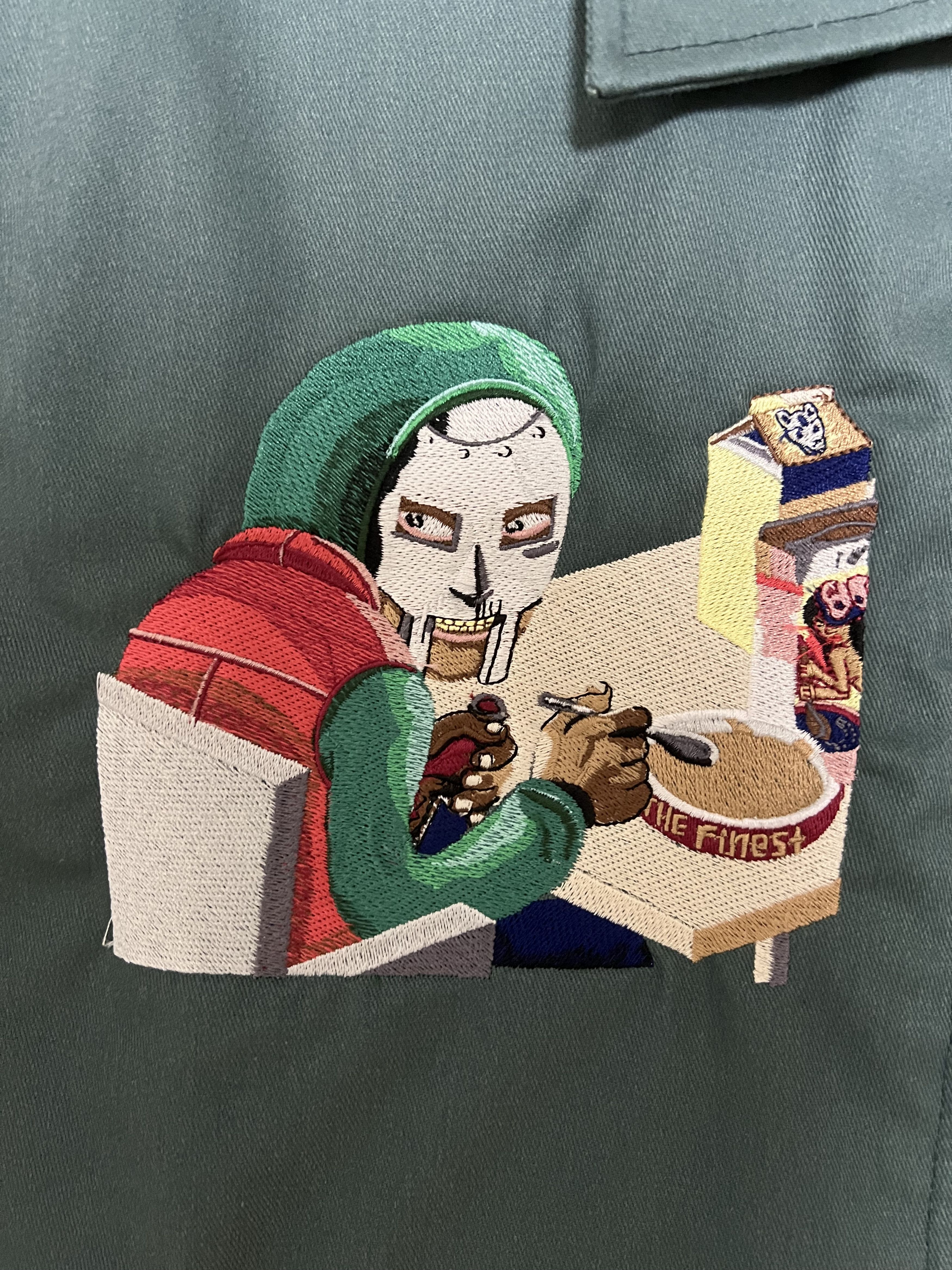 Dickies × MF Doom 💚 MF DOOM Embroidered Mm.. Food Green Workwear Jacket Large Size US L / EU 52-54 / 3 - 5 Thumbnail
